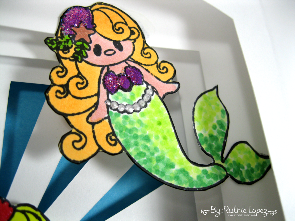Mermaids - Shadow box - Pink and Main - Ruthie Lopez - Guest Designer 6
