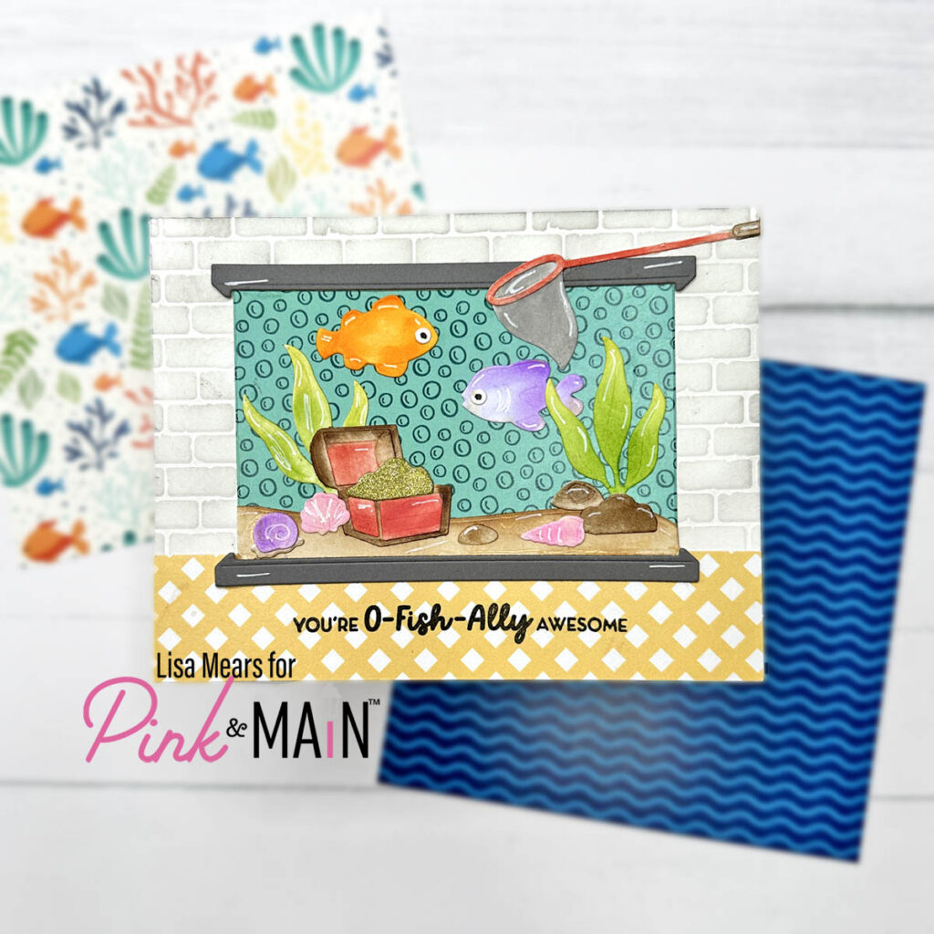 Lisa Mears - Aquarium Card Pink and Main