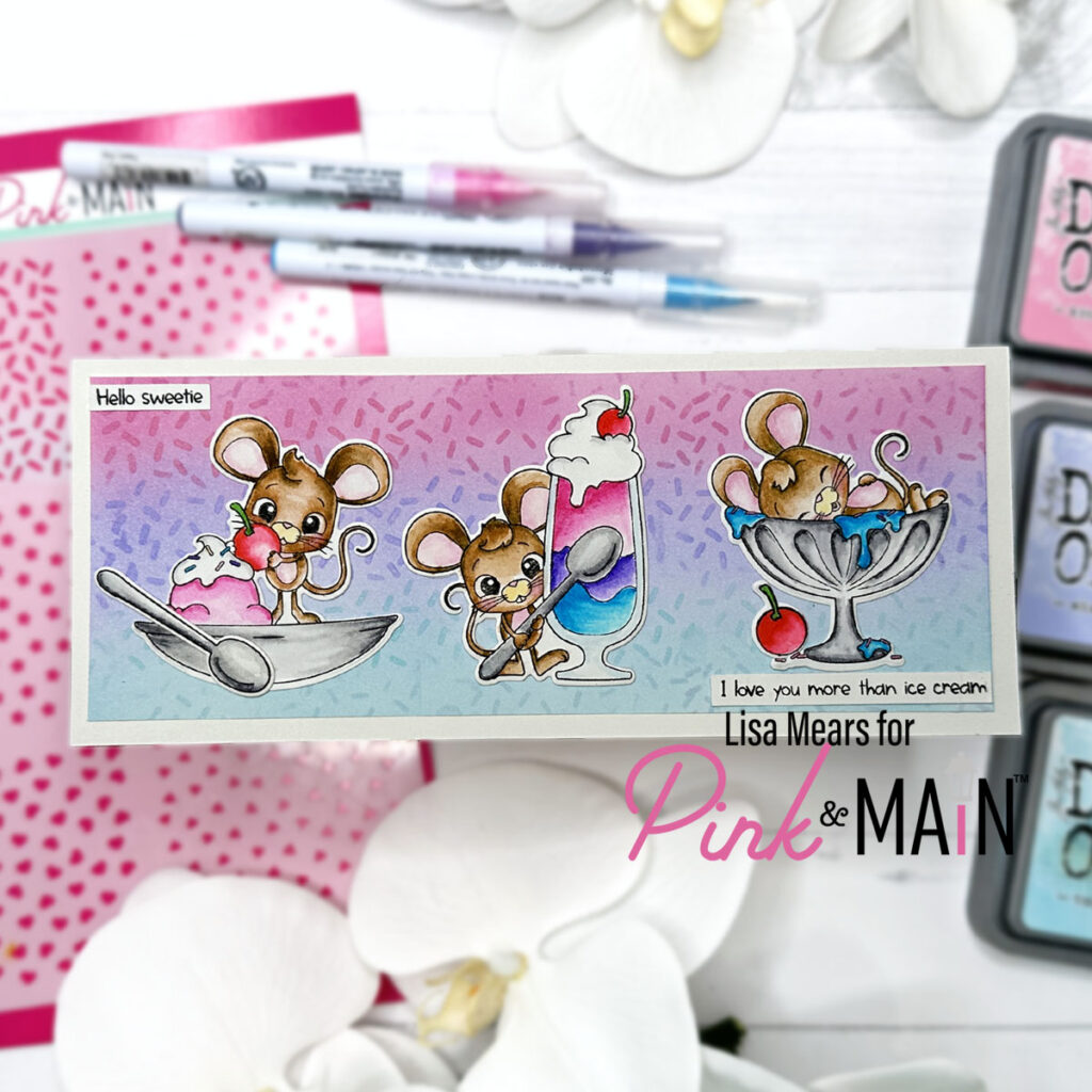 Lisa Mears - Pink and Main Mice Cream and Toppings Stencil 